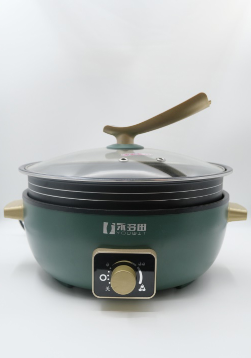 YODOIT Detachable Electric Hot Pot (Honeycomb-Textured Gold Inner Pot Series)