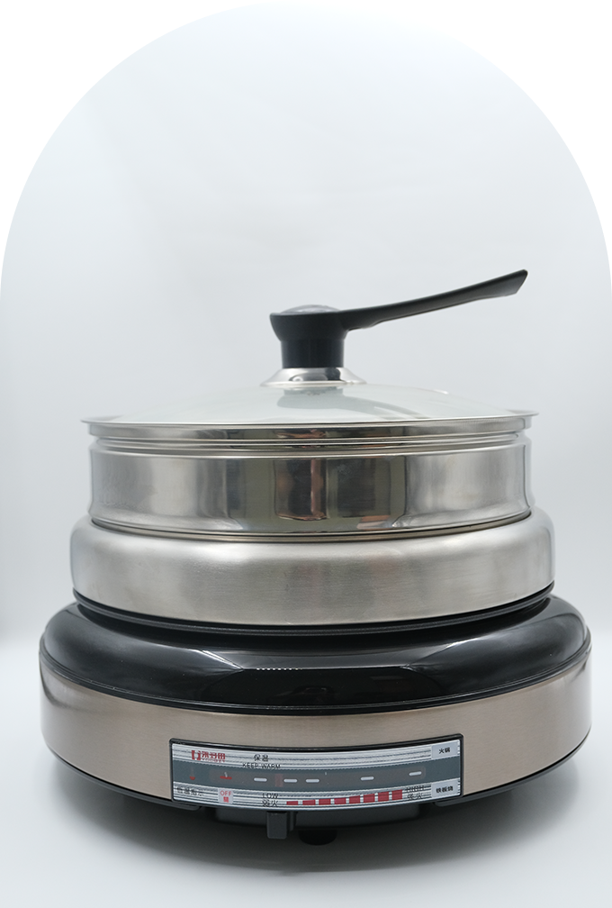 YODOIT 4L Multifunctional Detachable Electric Hot Pot (with Griddle Pan)
