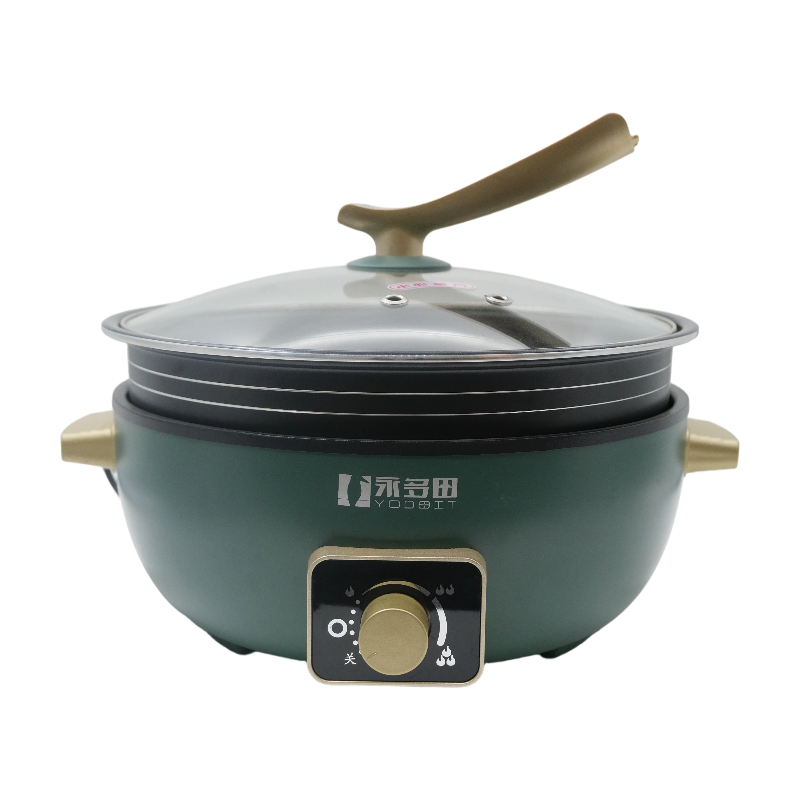 YODOIT Detachable Electric Hot Pot (Honeycomb-Textured Gold Inner Pot Series)